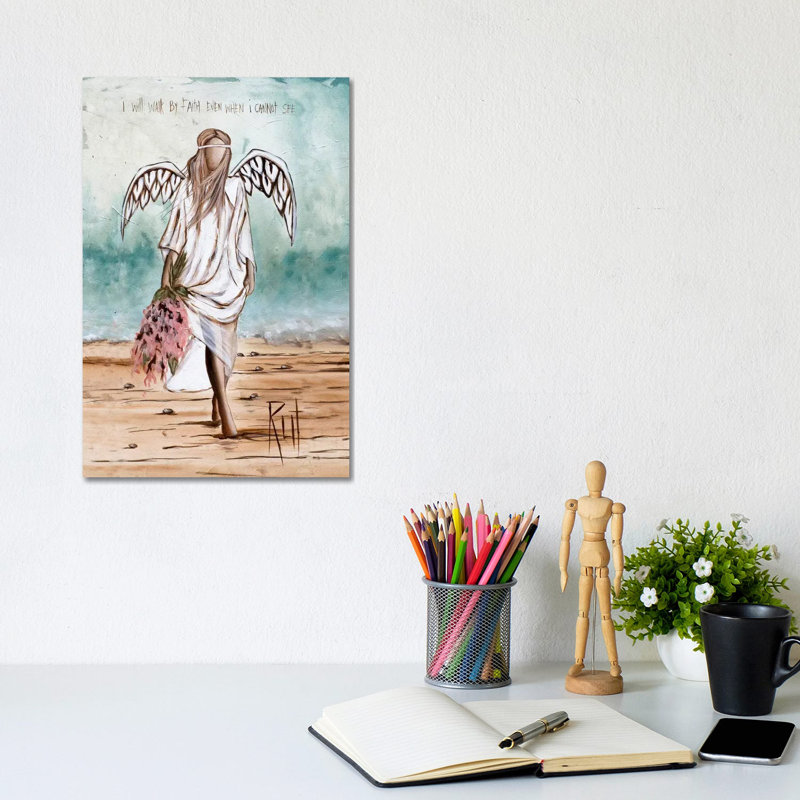 Walk by Faith - Painting Print on Canvas, Wrapped Canvas, 20.32 cm H x 30.48 cm W