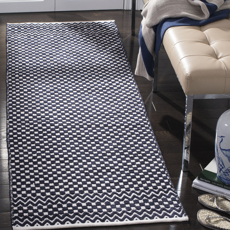 Alpizar Flat Weave Cotton Geometric Rug, Runner 2'3" x 7'