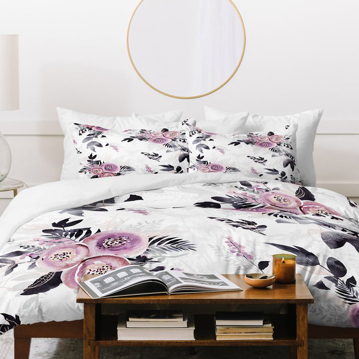 Ensemble de housse de couette Iveta Abolina, Housse de couette pour grand lit et 2 taies décor