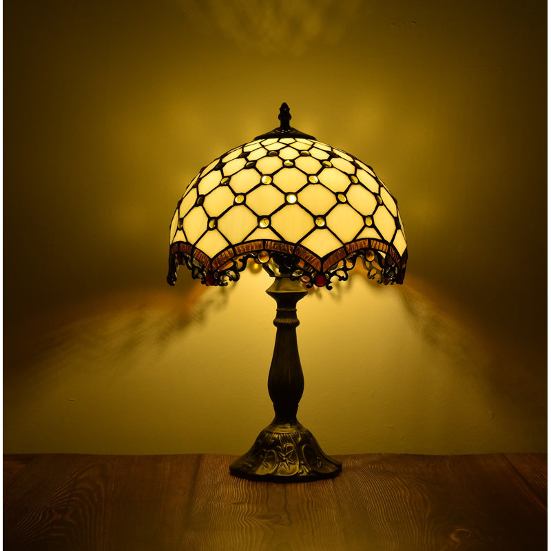 Stehle Antique Bronze Table Lamp Bedroom Nightstand Home Decor Comes With 1 LED Bulb, 18" H x 12" W x 12" D
