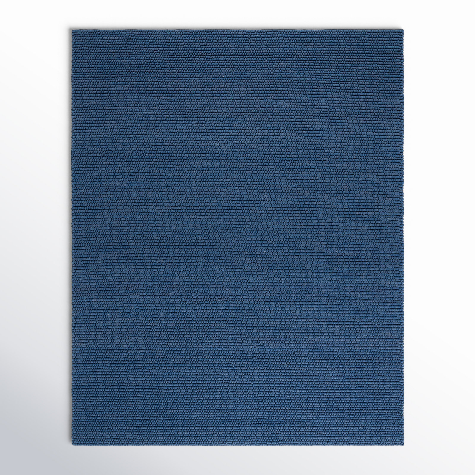Elle Navy Blue Hand-Woven Wool Rug, Rectangle 9' x 12'