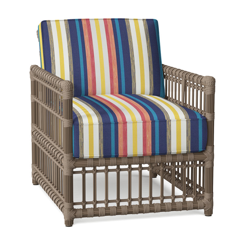 Newport Arm Chair with Cushions, Welt, Newport #66 Burlap, Tweed Toffee