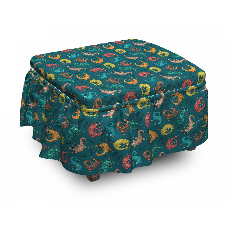 Housse pour repose-pieds bohémien lizards