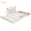 Grand lit plateforme avec tiroirs et tiroirs de rangement - Cuir PU moderne, structure en bois massif-232537585