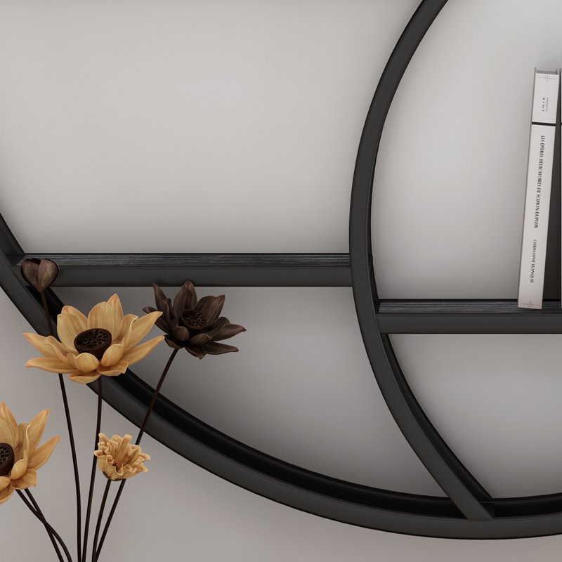 8 Piece Circle Accent Shelf, Gray