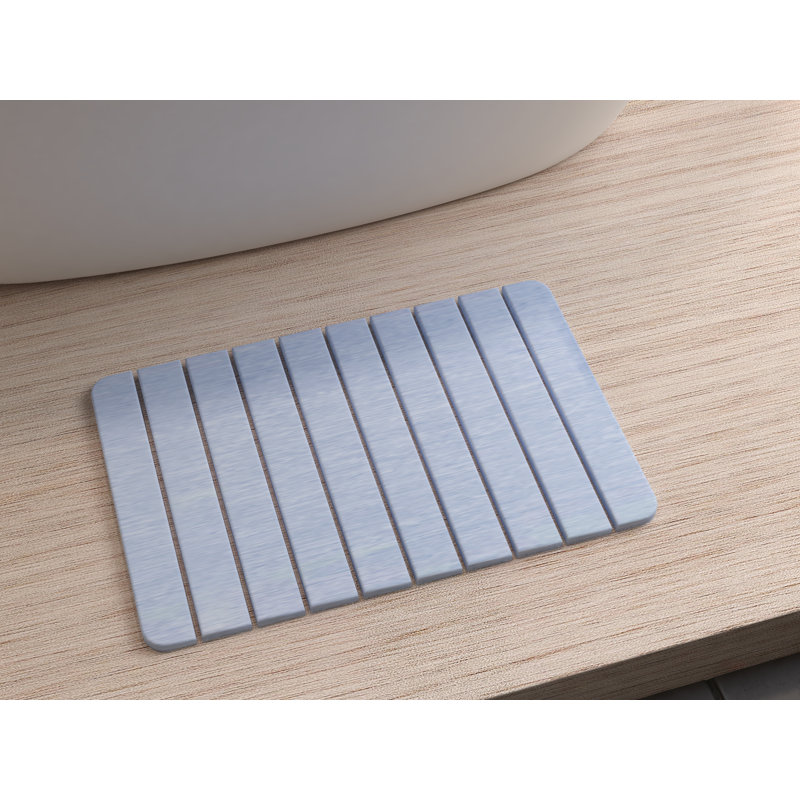 Aadhithya Diatomaceous Earth Bath Mat, Faded Blue