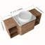 Meuble-lavabo mural 48 po avec lavabo d'art en céramique, 2 tablettes de rangement et porte à fermeture en douceur pour salles de bain modernes-612085456-612085462