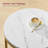 Round Faux Marble End Table with Glass Shelf-1781405529