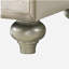 Table de chevet en velours beige Lucienne