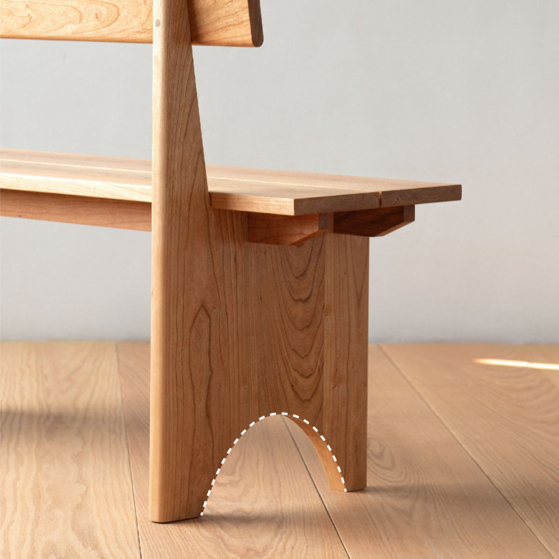 Banc simple en bois massif