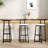 Of 3 With , Metal & , Versatile For Homes, Black White 3 Counter , 27" Height, Seat,-2082467914