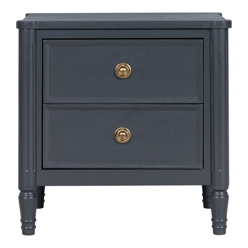 Table de chevet 2 tiroirs Vinesha, Bleu