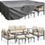 Aluminum Patio Furniture Set With Waterproof Cover