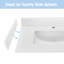 21,25 po en pierre reconstituée avec dessus de meuble-lavabo blanc Carrara