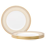 Noritake Trefolio Gold Set Of 4 Salad Plates, 8-1/2"