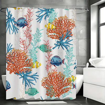 Shower Curtains with Hooks Included