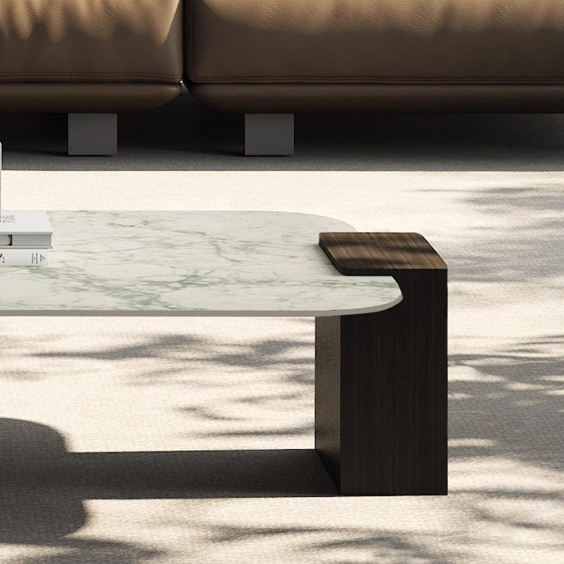 Table basse moderne en granit minimaliste, H 11,81 po x l 47,24 po x P 27,55 po