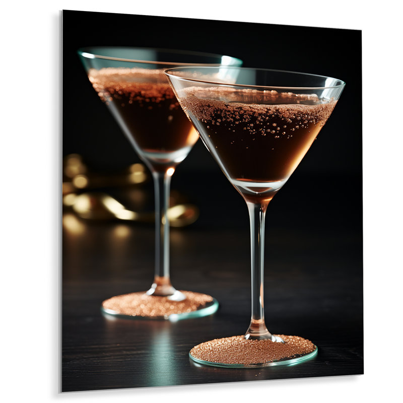 Espresso Martini Cocktail - Art mural en métal cocktails, H 20 po x l 12 po x P 1 po