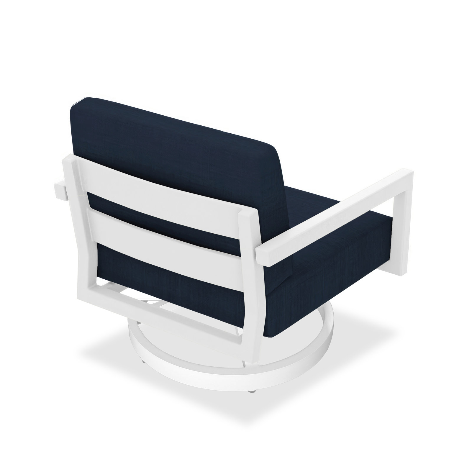 Vivant Outdoor Chair with Sunbrella® Cushions, White, Spectrum Indigo Sunbrella®