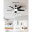 Ceiling Fans With Lights, 52 Inch Ceiling Fan With Light And Remote Control, 3CCT, Quiet DC Reversible, Dimmable, Modern Black Ceiling Fan For Bedroom Living Room Kitchen Indoor