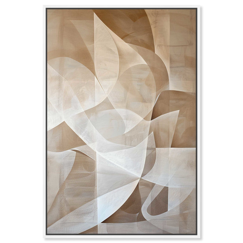 Art Remedy Scattered Thoughts Framed Abstract Shapes 57624, White Framed, 46" H x 31" W