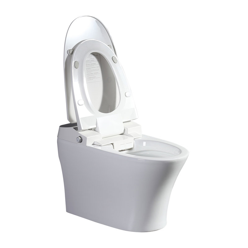 Elongated Smart Toilet with Auto Flush, Heated Seat, Seating Sensor, Foot Induction Flush
