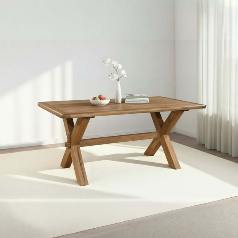 Dorchester Solid Wood Dining Table, 76cm H x 200cm W x 90cm D