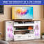 Console multimédia avec station de charge et bande lumineuse Modern Farmhouse