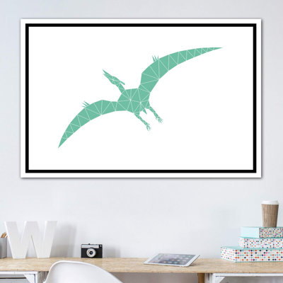 Geometric Dino Pterodactylus - impression d'art graphique