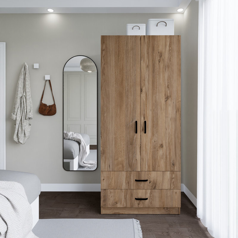 Berend 2 Door Wardrobe, Atlantic Pine