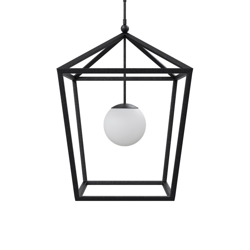 Lanterne noire Denison, Black, H 39,75 po x l 26 po x P 26 po