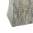 Gray Mother of Pearl Shell Handmade Hourglass Shaped Side End Accent Table, 15" x 15" x 19"