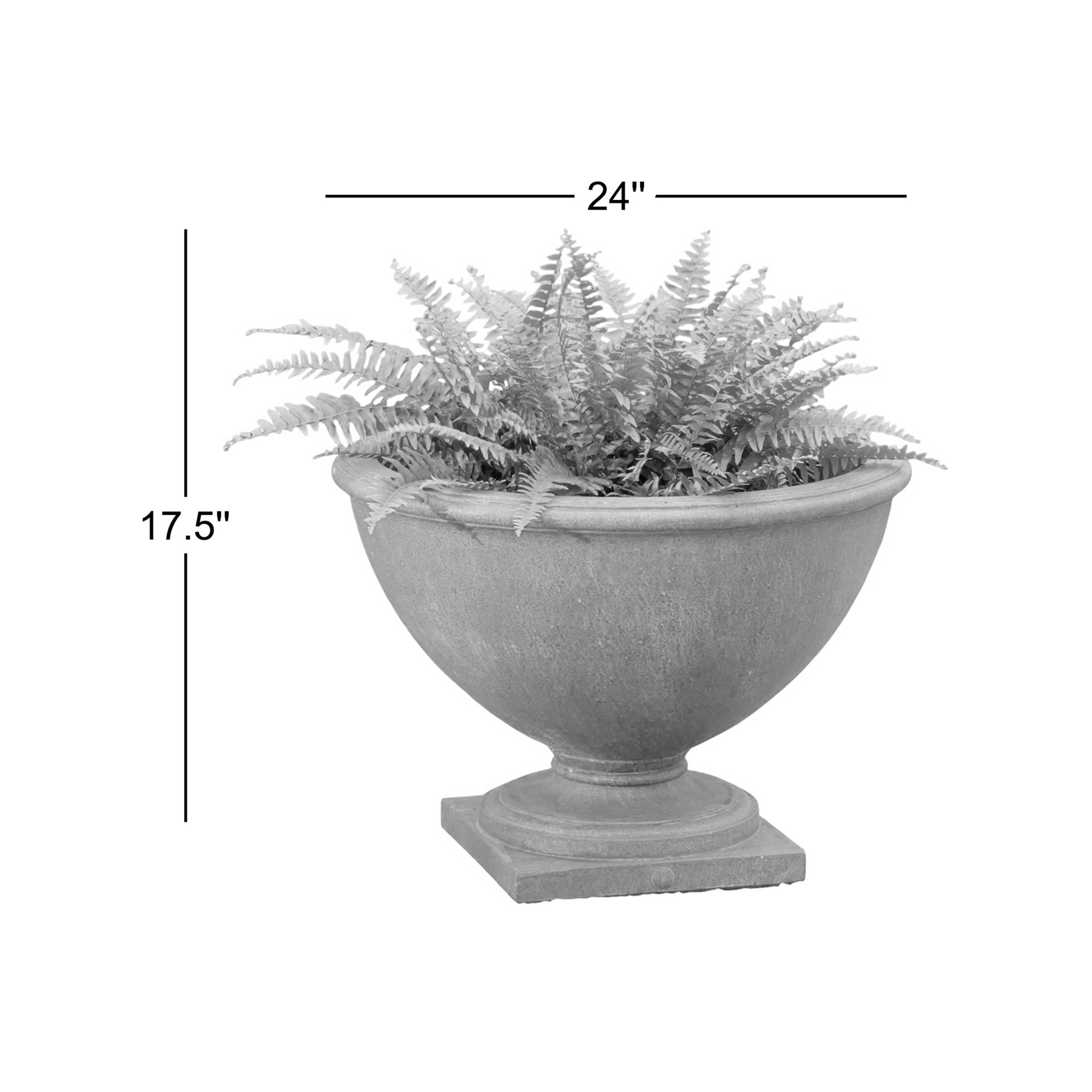 Ambermarie Urn Planter, Aged Limestone