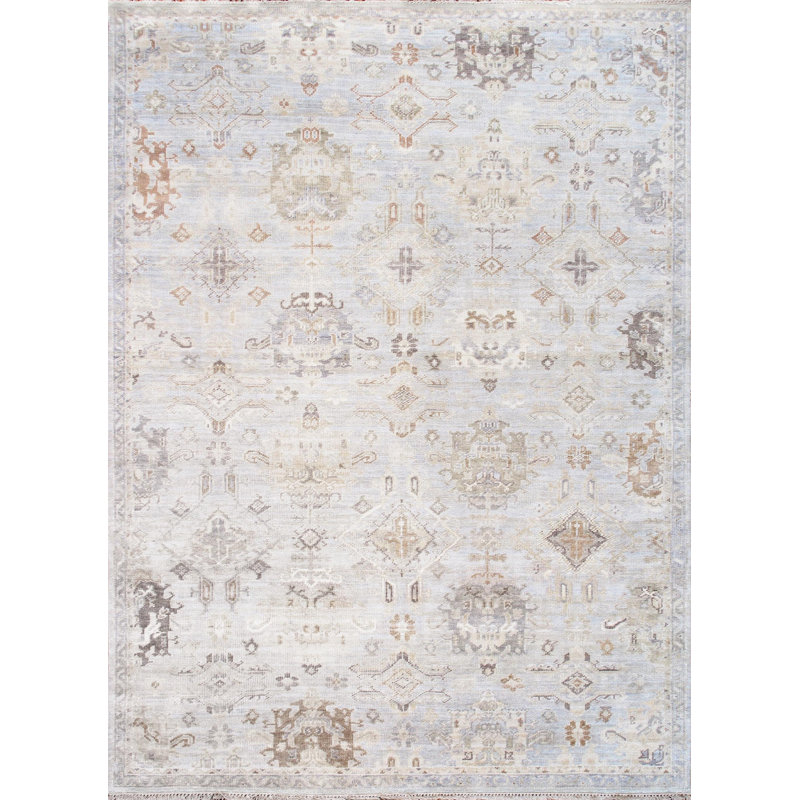 Oushak Hand Knotted Wool Oriental Area Rug, Rectangle 12' x 15'