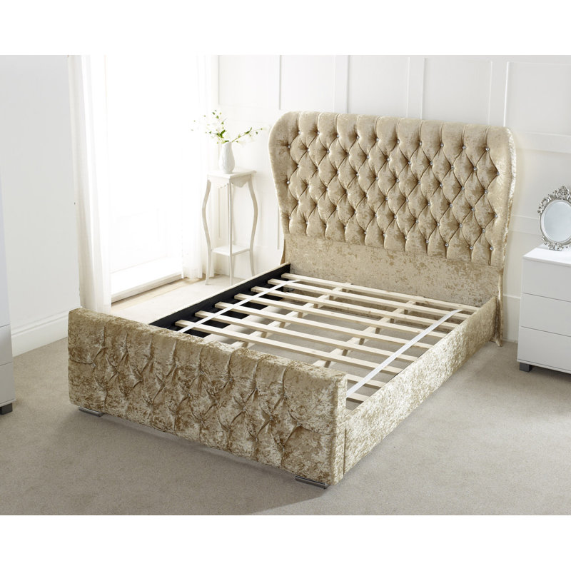 Jacquelyn Upholstered Bed, Kingsize (5'), Beige