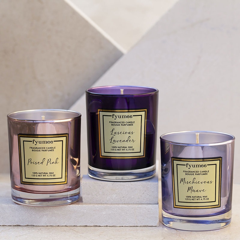 Poised Pink, Luscious Lavender, Mischievous Mauve Scented Jar Candle