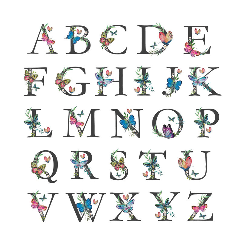 Beautiful Butterflies Bath Mat Name & Initial
