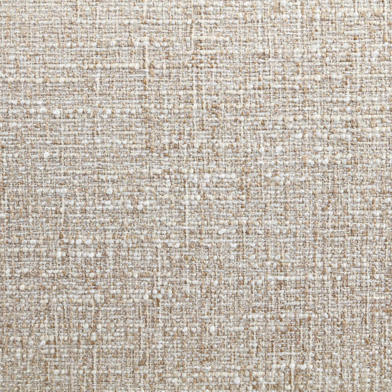 Tabouret de comptoir rembourré en tissu Maud, Tissu beige / finition naturelle