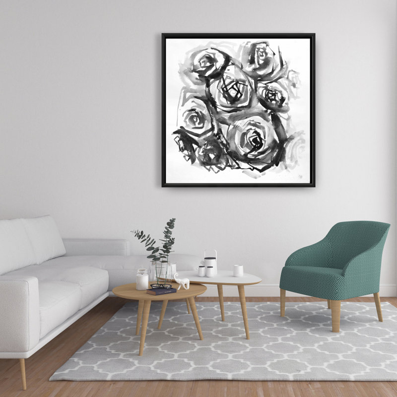 " Monochrome Abstract Roses "