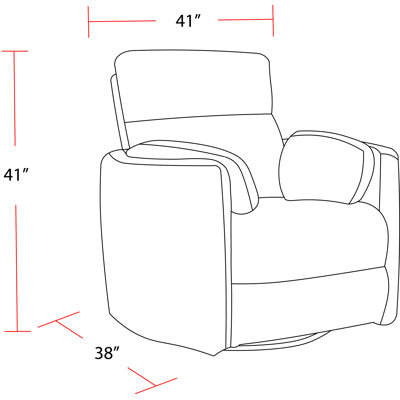 Bre 40" Power Swivel Glider Recliner