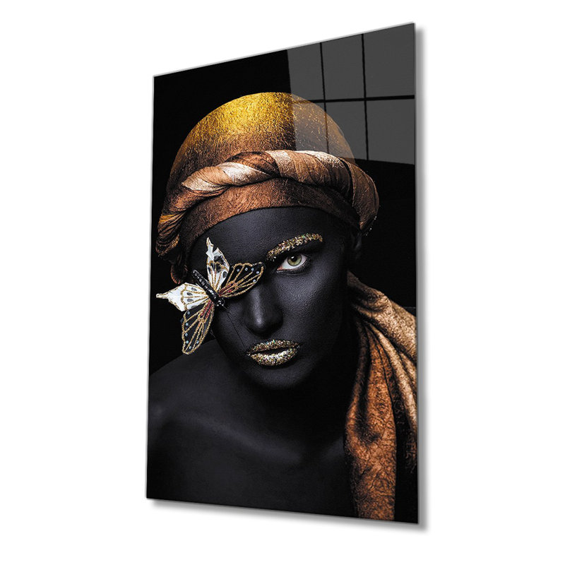 Élégante peinture décorative en verre trempé 18,1 po x 28,3 po | 100% verre trempé, épaisseur: 0,16 pouce | Superbe œuvre d'art pour la décoration intérieure, le salon et les espaces de bureau, durable et facile à nettoyer