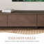 78.74 Mid Century Modern TV Stands, Dark Brown Solid Wood Media Consoler