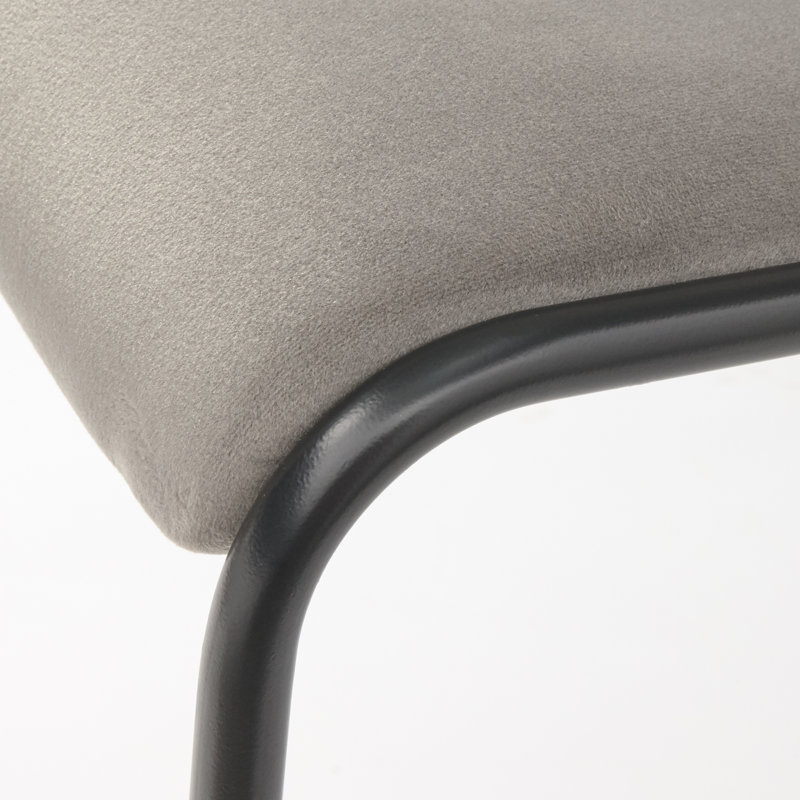 Chaise d'appoint Rodgers, Velours Gris