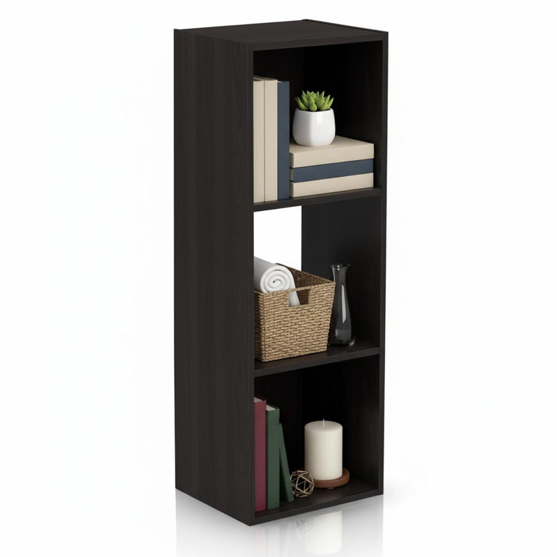 Pelli Cubic Storage Cabinet 3x1 Configuration Espresso Cube Organizer with Doors, Espresso