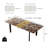 78.7 In. Rectangular Extendable Modern Dining Table For 6-8 With Black Metal Legs