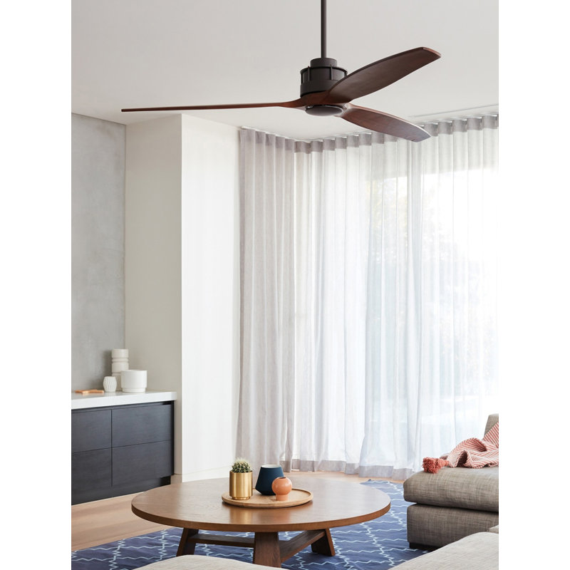 60in 3-Blades Indoor Ceiling Fan with Remote Control, Oil Rubbed Bronze/Koa