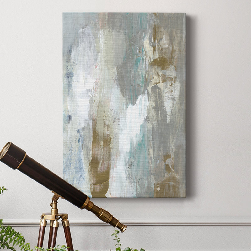 «Textured Neutrals & Gold II», reproduction sur toile tendue, H 18 po x l 12 po x P 1 po