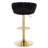 Swivel Upholstered Adjustable Height Bar Stool-1302437034