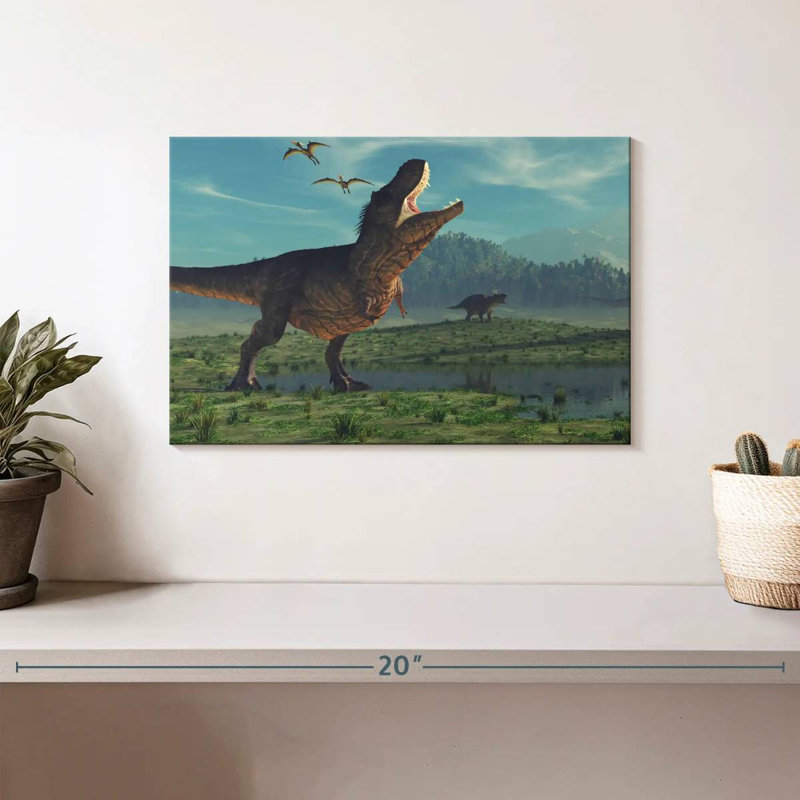 Dinosaures de l'ère jurassique Brampt, H 8 po x l 12 po
