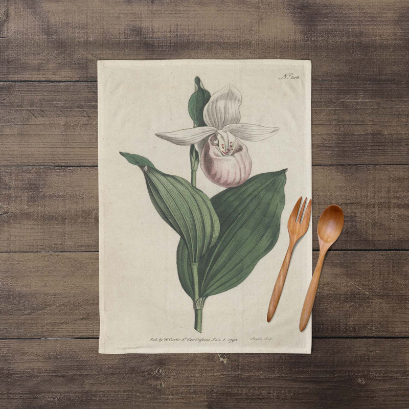 Showy Lady's-Slipper - Botanical Tea Towel